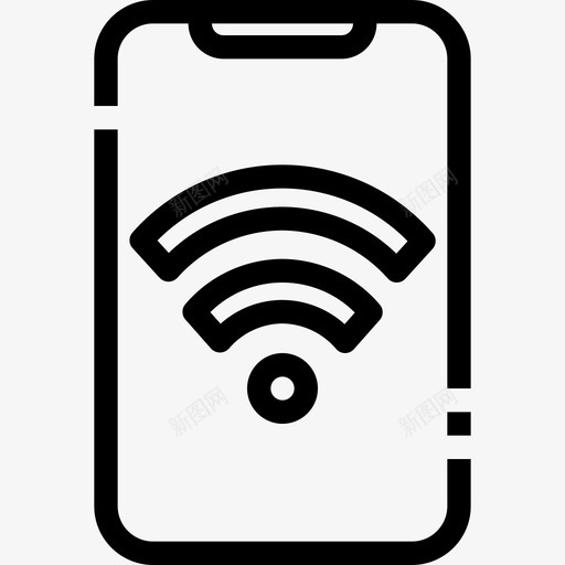 wifi互联网电话图标svg_新图网 https://ixintu.com wifi 互联网 手机 智能 电话 通知