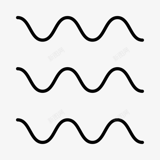 波浪线图案形状图标svg_新图网 https://ixintu.com 图案 形状 波浪