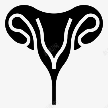 子宫解剖学医疗保健图标图标