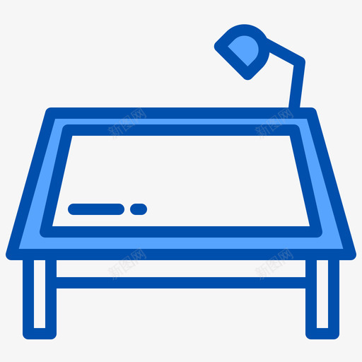 绘图桌建筑67蓝色图标svg_新图网 https://ixintu.com 建筑 绘图 蓝色