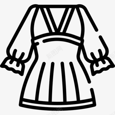 连衣裙秋装配件9直纹图标图标