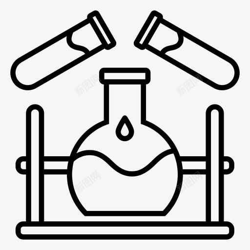 试管健康实验室图标svg_新图网 https://ixintu.com 健康 医疗 实验室 试管