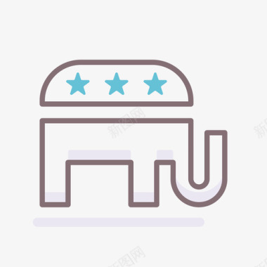 共和党政治18直系肤色图标图标