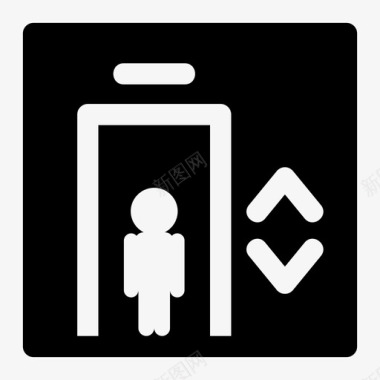 电梯按钮门图标图标