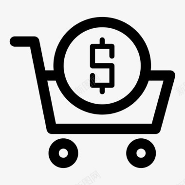 购物车购买商务价格图标图标