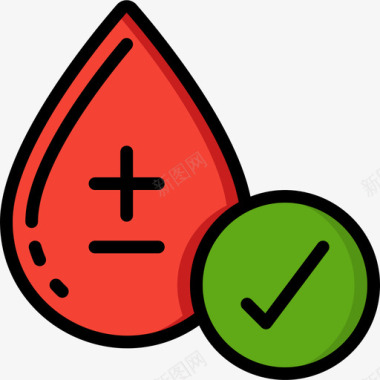 献血献血44线色图标图标