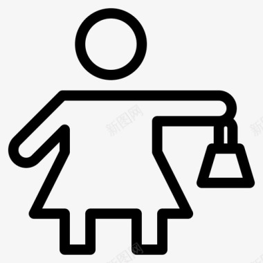 人购物女人图标图标
