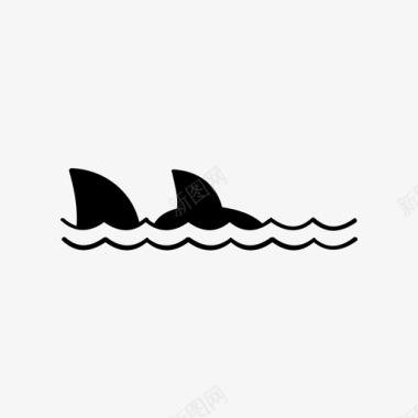 鲨鱼动物水生图标图标