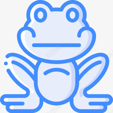 青蛙丛林17蓝色图标图标