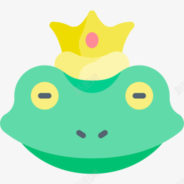 青蛙王子童话2扁平图标图标