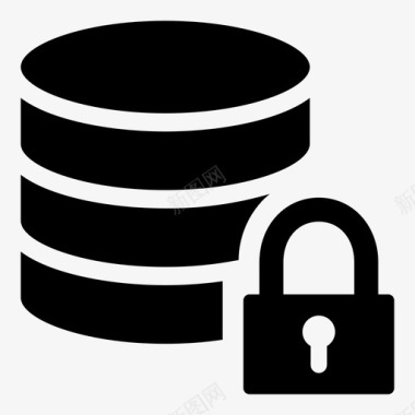 锁数据库数据锁安全性图标图标