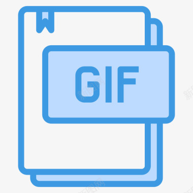 Gif文件类型18蓝色图标图标