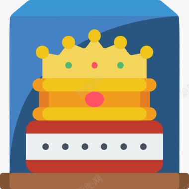 皇冠君主制4扁平图标图标