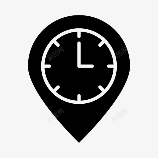 时间位置持续时间gps图标svg_新图网 https://ixintu.com gps 位置 办公室 地点 持续时间 时间 标志 标志符 符号