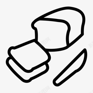 面包面包条切好的图标图标
