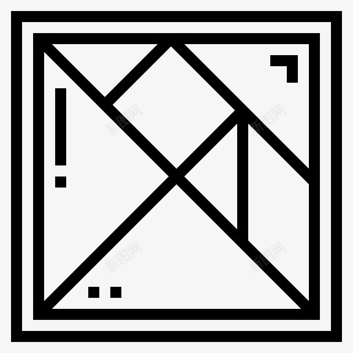 七巧板魔方形状图标svg_新图网 https://ixintu.com 七巧板 三角形 形状 棋盘游戏 魔方