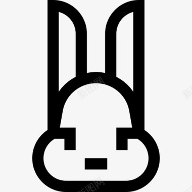 兔子复活节6日直系图标图标