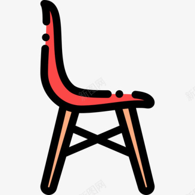 椅子家装19线性颜色图标图标
