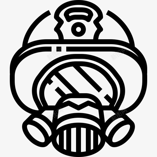 防毒面具呼吸器保安图标svg_新图网 https://ixintu.com 保安 呼吸器 消防员 烟雾 防毒面具