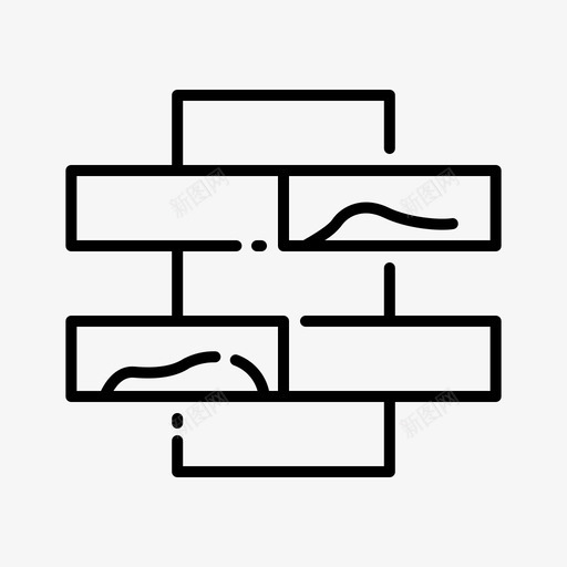 砖室内19线性图标svg_新图网 https://ixintu.com 室内设计19 砖 线性