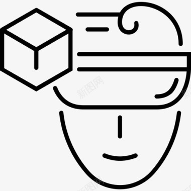 虚拟现实头盔玩家图标图标