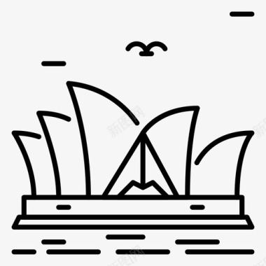 悉尼歌剧院澳大利亚地标图标图标