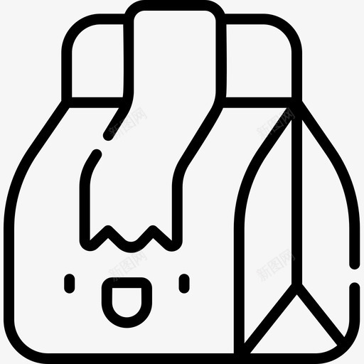 纸袋外卖28线性图标svg_新图网 https://ixintu.com 外卖 纸袋 线性