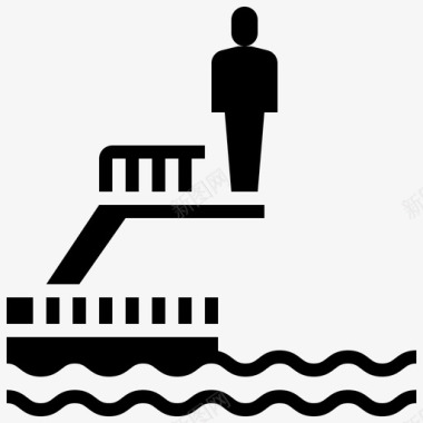 蹦床跳水18字形图标图标