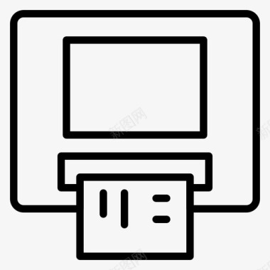 自动取款机卡钱图标图标