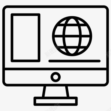 计算机地球仪互联网图标图标