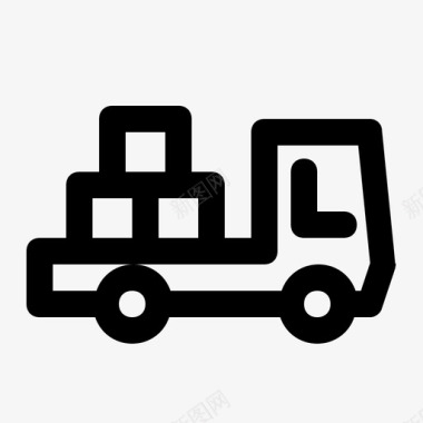 送货卡车货运卡车装运和交付图标图标
