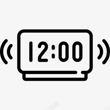闹钟domotics21线性图标图标
