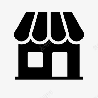 商店精品店市场图标图标