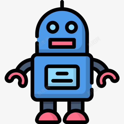 机器人婴儿玩具4线性颜色图标svg_新图网 https://ixintu.com 婴儿 机器人 玩具 线性 颜色
