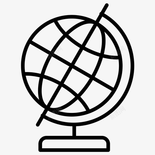世界地球地图图标svg_新图网 https://ixintu.com 世界 世界地图 元素 加粗 地图 地球 学校 粗线条
