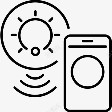 智能手机取暖器家图标图标