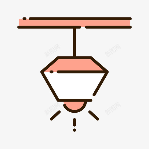 灯室内20线性颜色图标svg_新图网 https://ixintu.com 室内设计20 灯 线性颜色