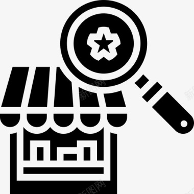 商业和购物搜索引擎优化97字形图标图标