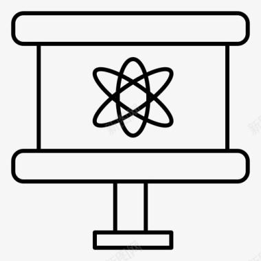 原子板科学图标图标