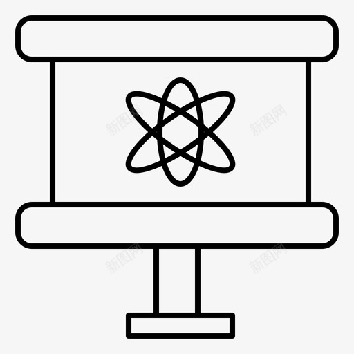 原子板科学图标svg_新图网 https://ixintu.com 原子 科学 空间