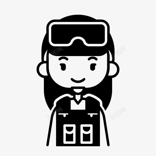 军队化身女孩图标svg_新图网 https://ixintu.com 人 军队 化身 多样性化身职业女孩雕文 女人 女孩 职业