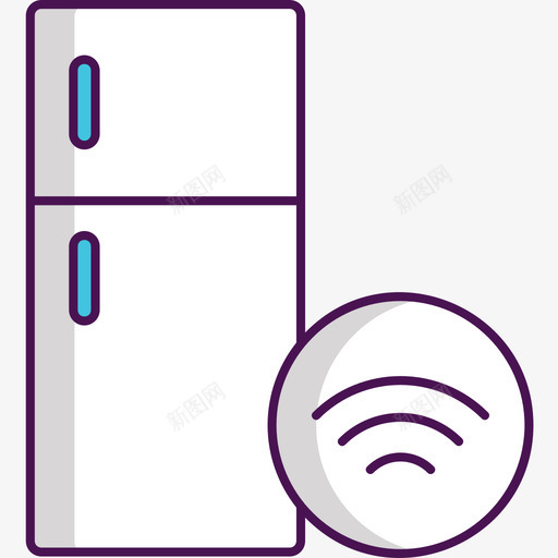 智能冰箱69技术线性颜色图标svg_新图网 https://ixintu.com 69技术 智能冰箱 线性颜色