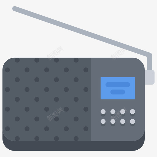 收音机设备44扁平图标svg_新图网 https://ixintu.com 扁平 收音机 设备
