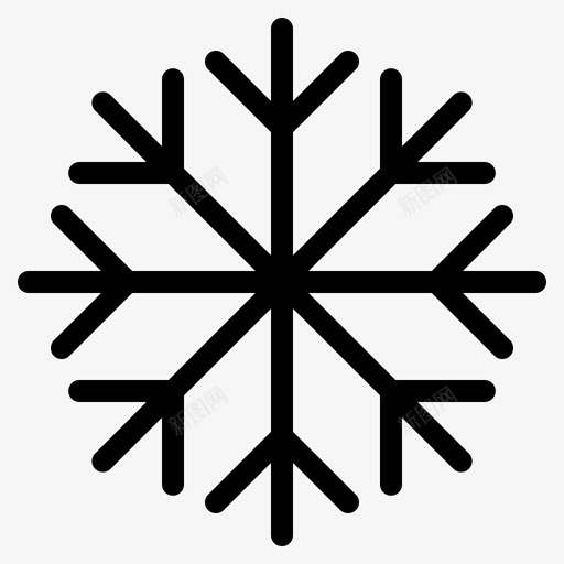 霜雪雪花图标svg_新图网 https://ixintu.com 天气 雪花