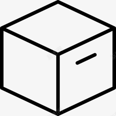 盒纸板立方体图标图标