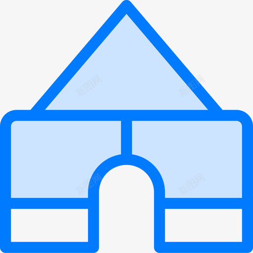 建筑物玩具38蓝色图标svg_新图网 https://ixintu.com 建筑物 玩具 蓝色