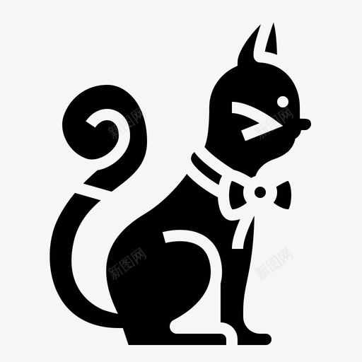 猫可爱宠物图标svg_新图网 https://ixintu.com 可爱 咕噜咕噜 宠物 宠物商店字形1 猫