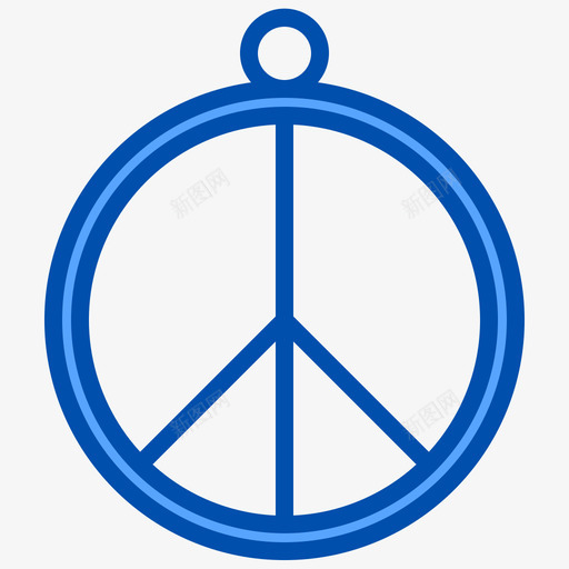 和平摇滚乐3蓝色图标svg_新图网 https://ixintu.com 和平 摇滚乐3 蓝色