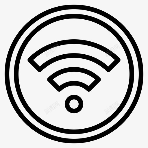 Wifi飞机6线性图标svg_新图网 https://ixintu.com Wifi 线性 飞机