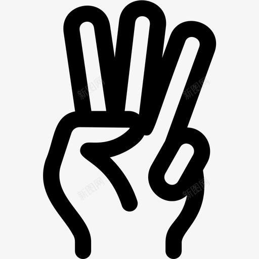 三个手指4票直系图标svg_新图网 https://ixintu.com 4票 三个手指 直系